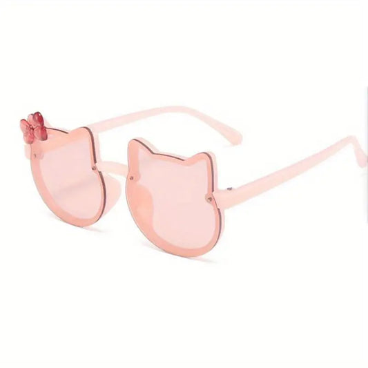 Kids Pink Cartoon Cat Frame Sunglasses