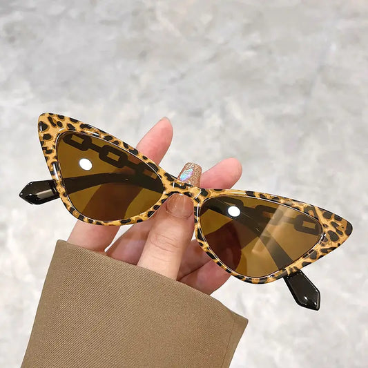 Leopard Tea Cat Eye Fashion Sunglasses