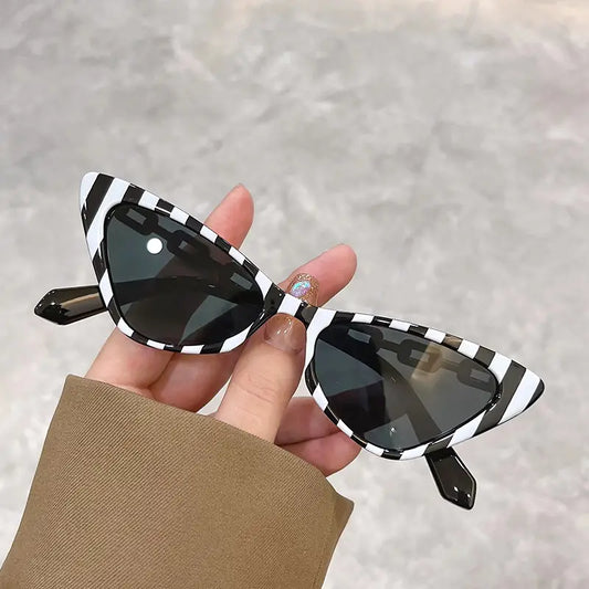 Zebra Grey Cat Eye Fashion Sunglasses