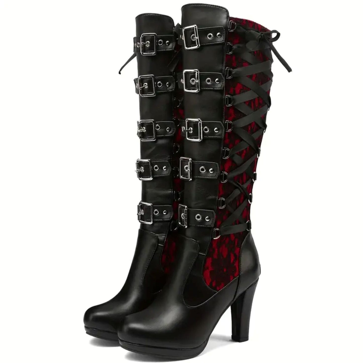 Platform Punk Knee-High Boots