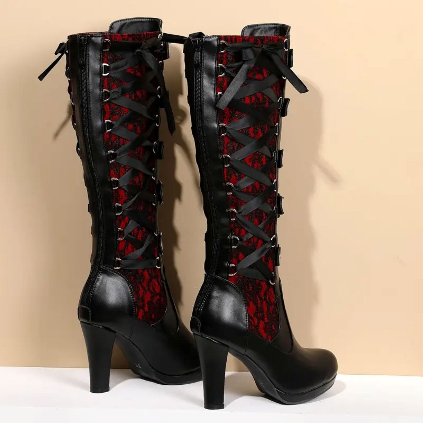 Platform Punk Knee-High Boots