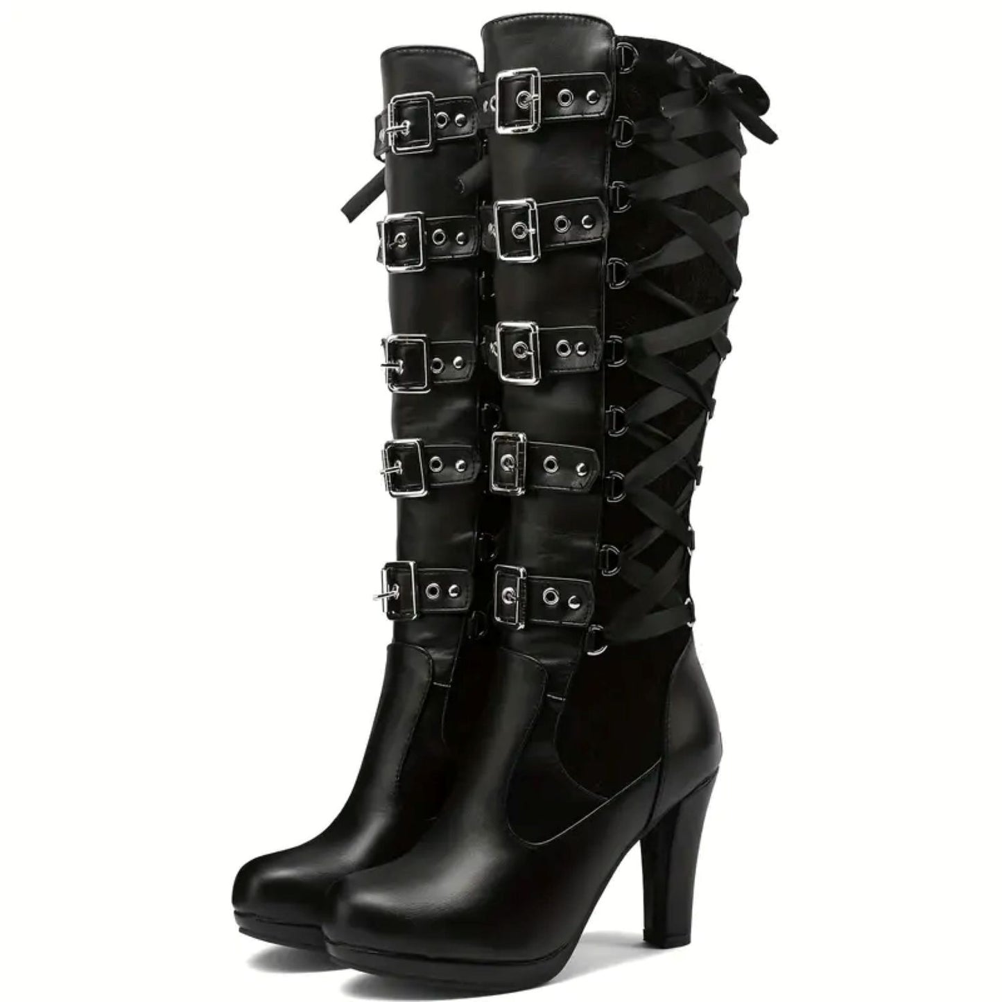 Platform Punk Knee-High Boots